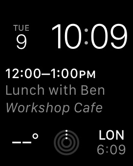 Modular – Sport White on Apple Watch (1st generation) 38mm running watchOS 1.0.1