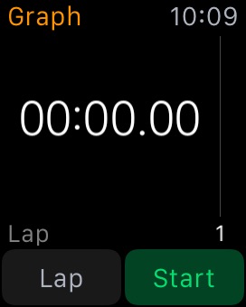 Stopwatch Graph on Apple Watch (1st generation) 38mm running watchOS 1.0.1