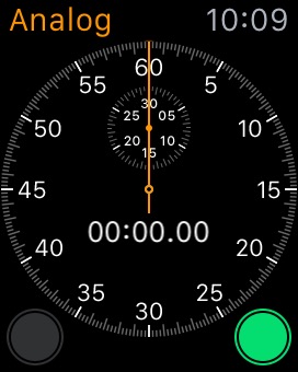 Stopwatch Analog on Apple Watch (1st generation) 38mm running watchOS 1.0.1
