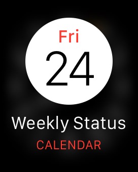 Notification Preview on Apple Watch (1st generation) 38mm running watchOS 1.0.1