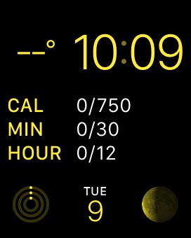 Modular – Sport Black on Apple Watch (1st generation) 38mm running watchOS 1.0.1