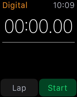 Stopwatch Digital on Apple Watch (1st generation) 38mm running watchOS 1.0.1