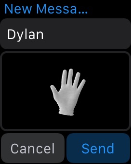 New Message Animated Hand on Apple Watch (1st generation) 38mm running watchOS 1.0.1
