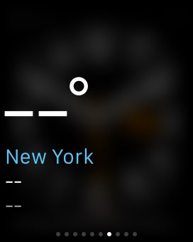 Glances Weather on Apple Watch (1st generation) 38mm running watchOS 1.0.1