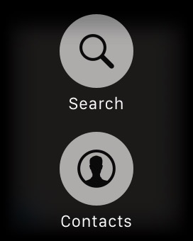 Maps Options on Apple Watch (1st generation) 38mm running watchOS 1.0.1