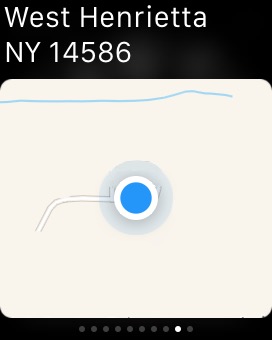 Glances Maps Redacted on Apple Watch (1st generation) 38mm running watchOS 1.0.1