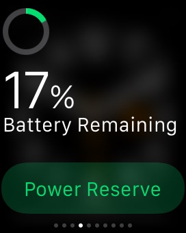 Glances Battery on Apple Watch (1st generation) 38mm running watchOS 1.0.1
