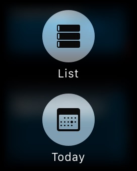 Calendar Options on Apple Watch (1st generation) 38mm running watchOS 1.0.1